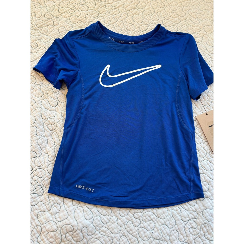 Nike Royal Blue Girls Dri-FIT Athletic T-Shirt‎ Short Sleeve Size 6 #605